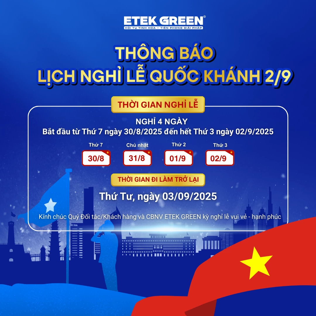 thông báo nghỉ lễ quốc khánh 2025