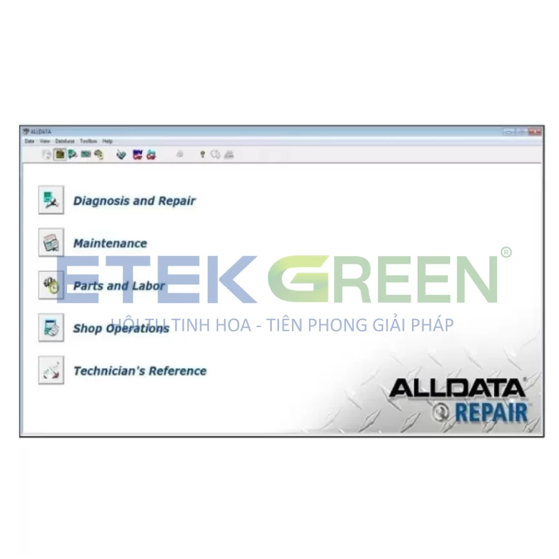 Phần mềm tra cứu kỹ thuật ô tô ETEK GREEN
