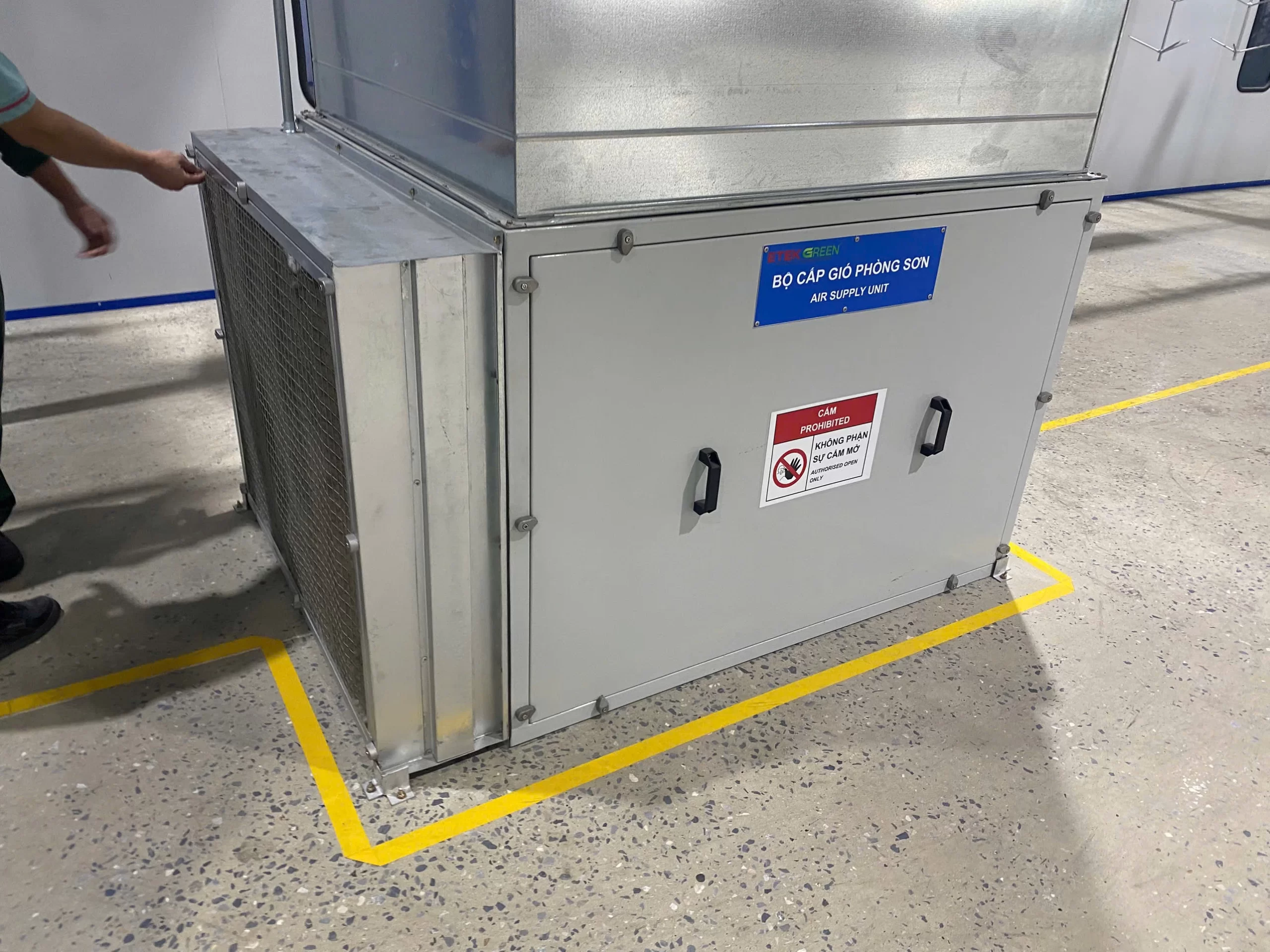 hệ thống hút cấp khí sạch phòng sơn ETEK GREEN