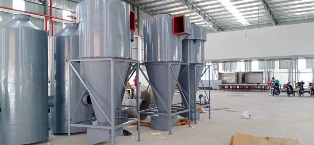 xử lý bụi công nghiệp bằng cyclone