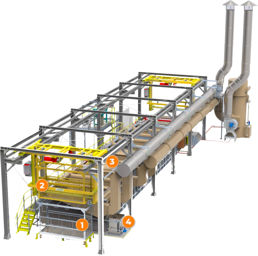 Hệ tẩy dầu & Phosphate – kiểu nhúng (Immersion Degreasing & Phosphating)