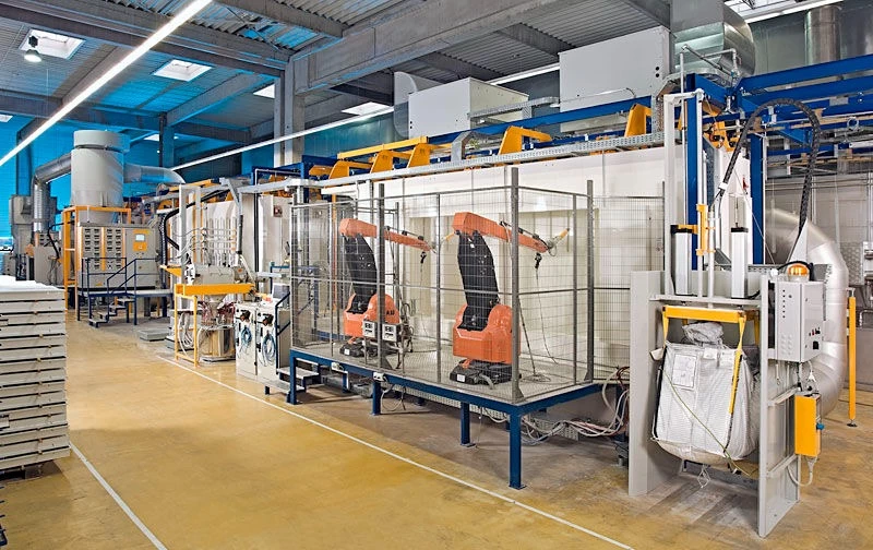dây chuyền sơn tĩnh điện tự động