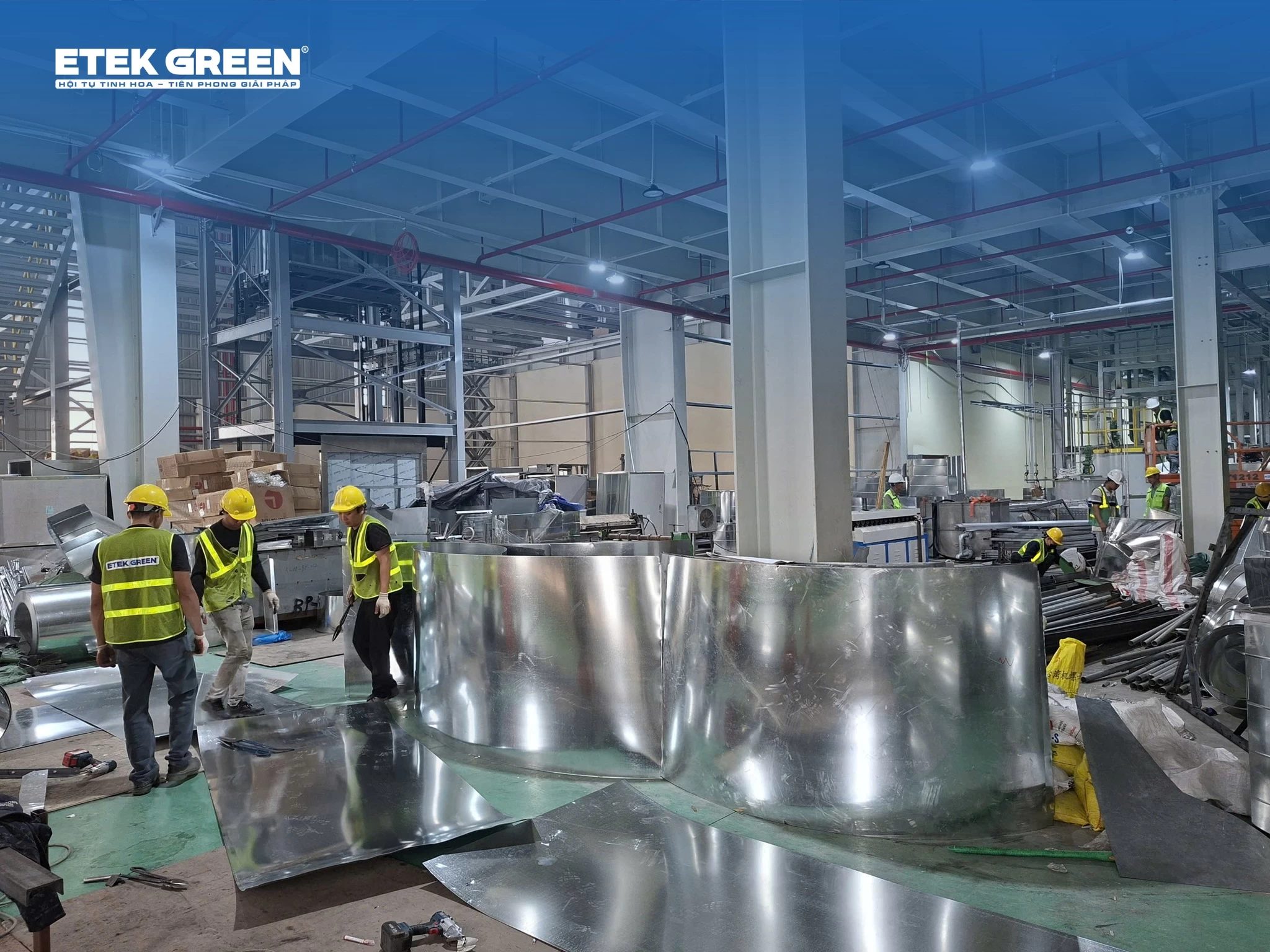 Lắp đặt hệ thống thiết bị môi trường công nghiệp tại nhà máy sản xuất